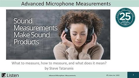 Advanced Microphone Measurement part 1