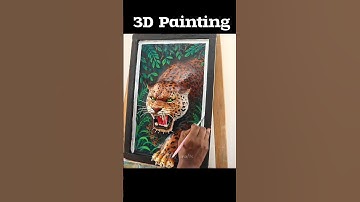 Realistic leopard painting and sculpting