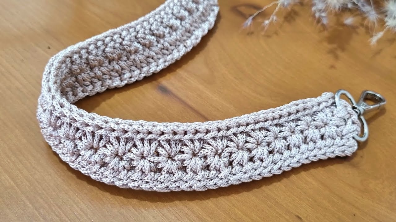 how to crochet bag strap, bag strap toturial - YouTube