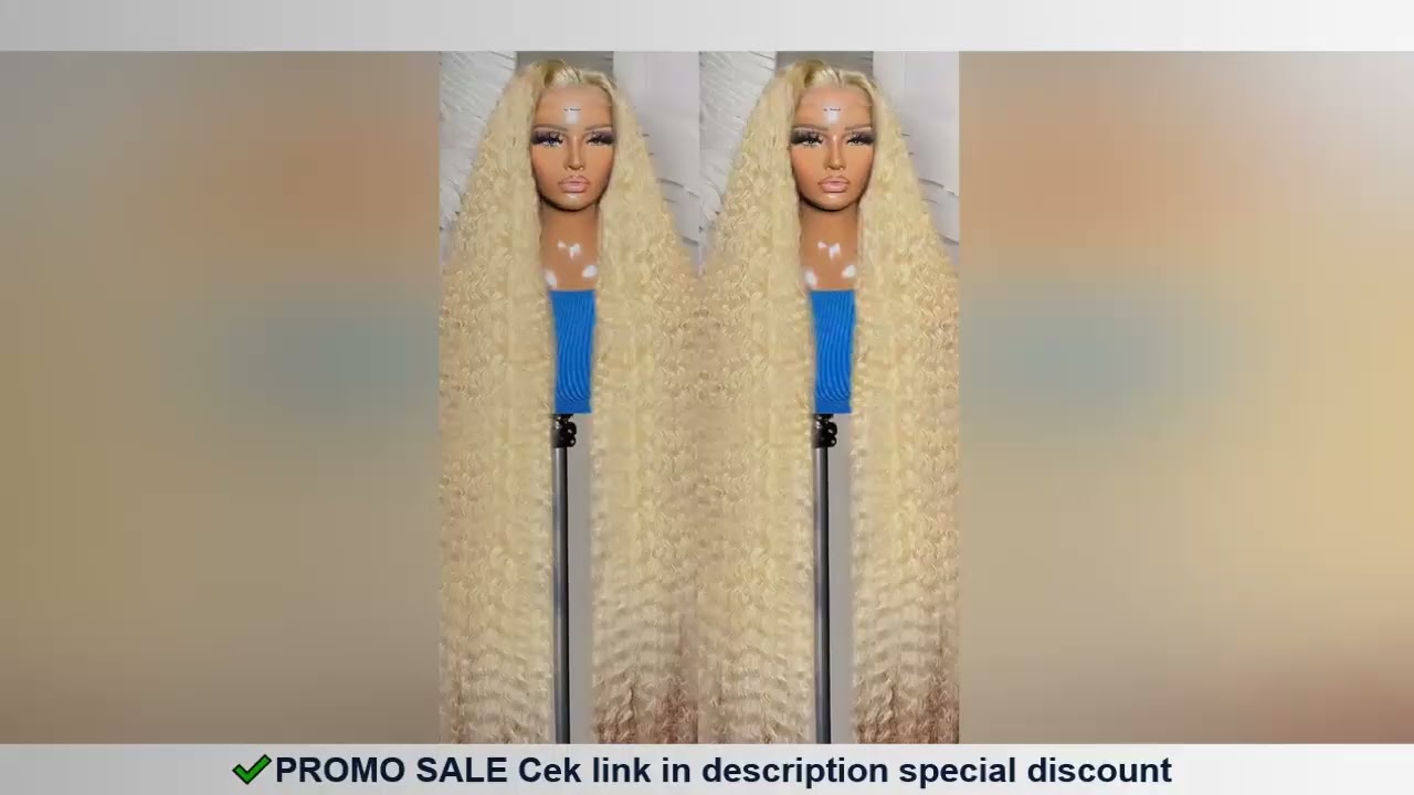 613 Curly Honey Blonde Lace Front Human Hair Wigs Loose Deep Wave 13x6 134 HD Water Wave Color Trans