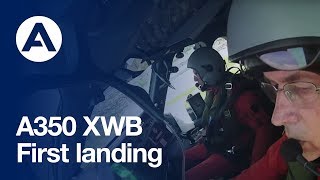 A350 XWB first flight: Landing