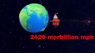 santa claus runs to africa at 2420 morbillion mph