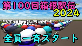 【箱根駅伝CG】全員一斉スタート・第100回箱根駅伝(2024)