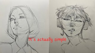 This approach to drawing faces is quite easy 