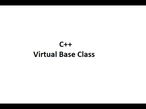 Virtual Base Class in C++ with example program. - YouTube