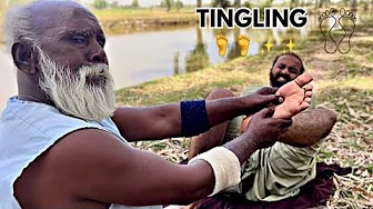 ASMR FEET & LEG CARE MASSAGE MEN FOR TINGLING & RELAXATION | FOOT REFLEXOLOGY MASSAGE ASMR | ASMR