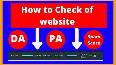 How to Check DA, PA, SPAIM SCORE of Website ||  Check DA PA in moz.COM - Domain Authority Checker