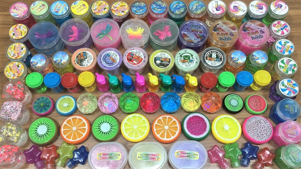 Mixing all my Store Bought Slimes !!! Relaxing Slimesmoothie Satisfying Slime Videos 