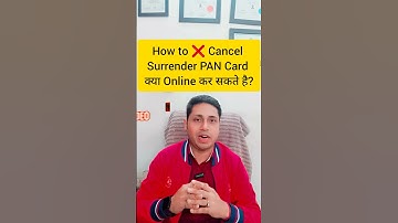 How to Surrender Pan Card Online | Pan Card Cancel Kaise Kare | Deactivate Close Pan Card Online