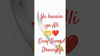 Easy Sword Drawing Step by Step Sword Drawing for Beginners#shorts #talwar#hussain #ali #art#drawing
