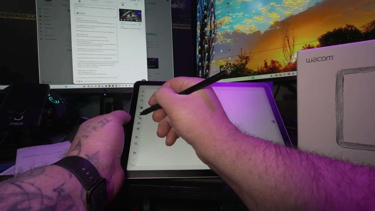 Распаковка и настройка графического планшета Wacom MoveinkPad 11 для Android.