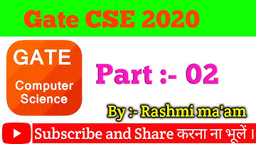 Gate 2020 CSE Paper Solution | GATE 2020 CSE Lectures | GATE 2020 CSE Solution | GATE 2020 | Part 2