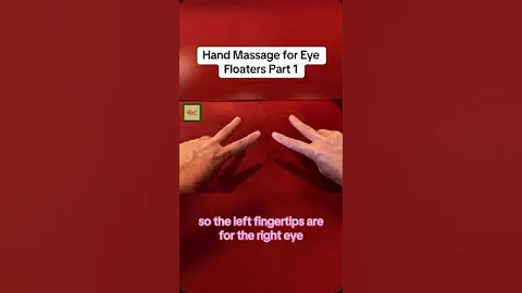 Hand massage for eye floaters 👋 #eyehealth #massagetherapy #eyecaretips #wellnessjourney #healthtip