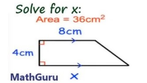 Find the Missing Side of a Trapezium, Given the Area | 2D Shapes
