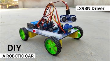 HOW TO MAKE A DIY OBSTACLE AVOIDING ROBOTIC CAR With Arduino UNO & L298N  || Science Project
