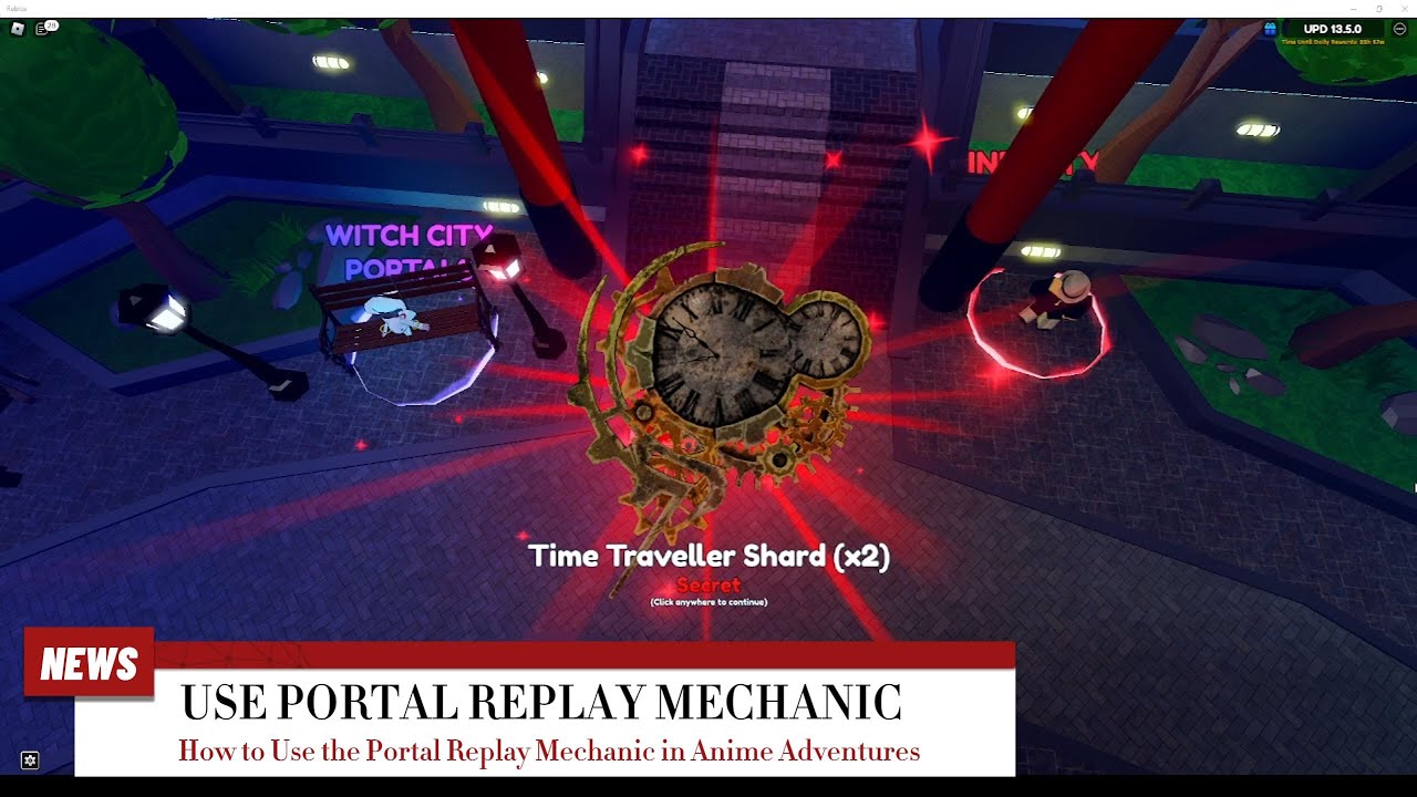 How to Use the Portal Replay Mechanic in Anime Adventures wiki