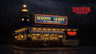 Midnight at Scoops Ahoy | Stranger Things Atmosphere | Rainy Night Ambience | Soundtrack