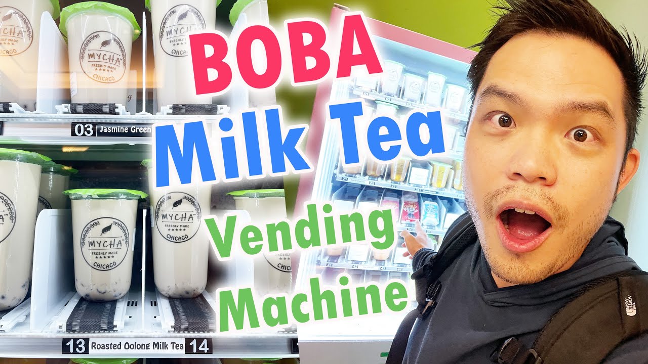 24/7 Boba Milk Tea Vending Machine in CHICAGO!! YouTube