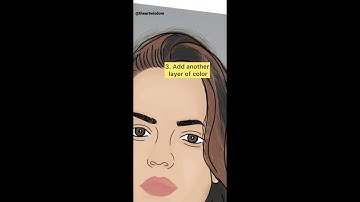 How to draw hair | Autodesk Sketchbook #hairillustration #drawingtutorial #Shorts