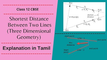SHORTEST DISTANCE BETWEEN TWO LINES In 3D - VIDEO 2 || Explanation in Tamil