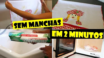 Como tirar manchas amarelas de panos de prato?