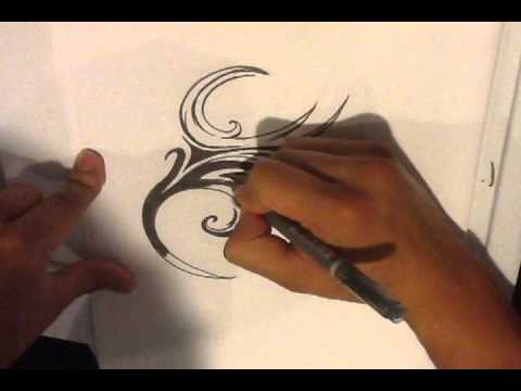 how to draw a tattoo make your own tribal tattoo youtube