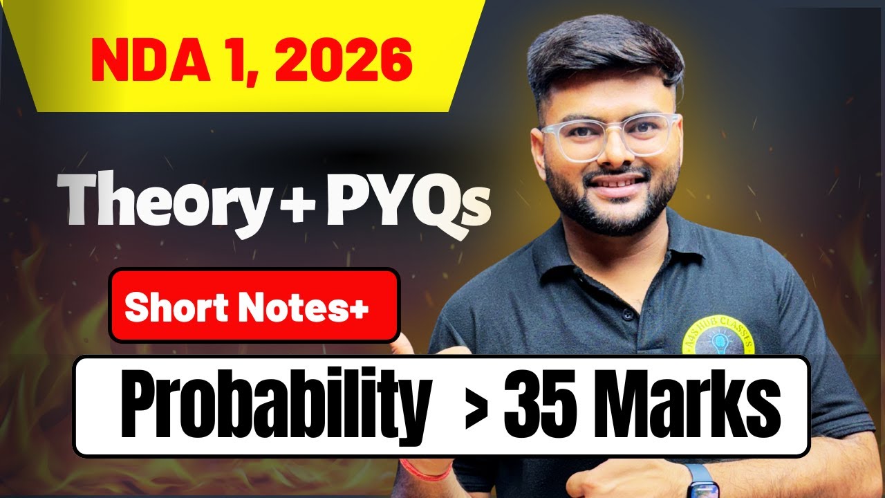Probability One Shot For NDA 1 2026 I Probability All Concept in 1 Video I NDA Ashish Sir A4S