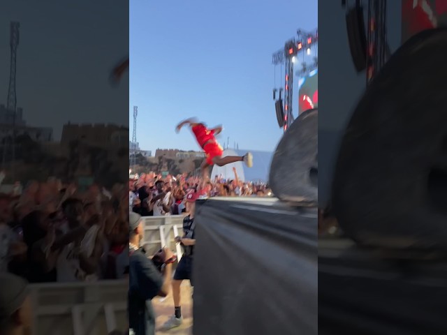 😱 IShowSpeed flexes super powers?! 🚀 @RollingLoud Portugal 2023 #jump class=