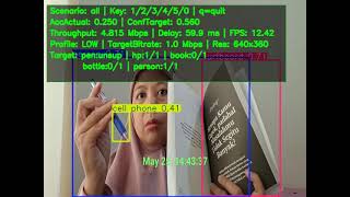 Hasil Deteksi Objek Real-Time pada Video Analytics Application