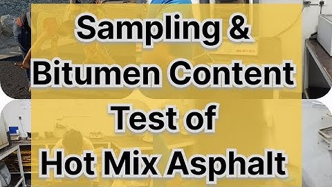 Sampling & Extraction/Bitumen Content Test of Hot Mix Asphalt (HMA) | Ignition Test | Asphalt sample