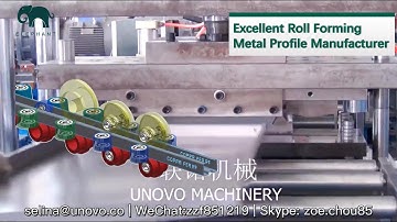 Supermarket Shelf panel roll forming machine testing video for Brazil customer