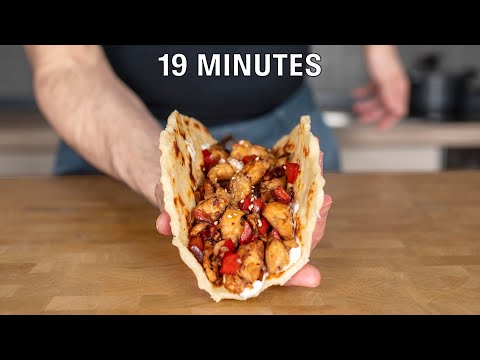 The 500 Calorie Chicken Teriyaki Wrap, made in 19 Minutes
