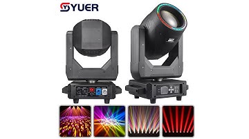 YUER™ 350W 17R Beam Spot Moving Head Light With Aperture Rainbow Atomization Zoom effect