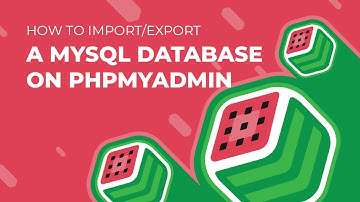 How To Import and Export a MySQL Database Using phpMyAdmin!