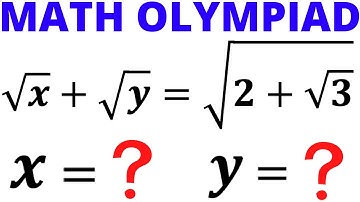 Olympiad Mathematics | Learn how to solve the Radical Equation for X and Y | Math Olympiad Training