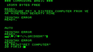 Commodore Business Machines PET 2001-N16 (1979) BASIC interpreter test