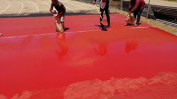 Red EPDM Broadcasting for Sandwich Running Track