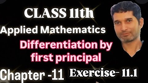 |CLASS 11th APPLIED MATHS| ML AGRWAL DIFFERENTIATION|FIRST PRINCIPLE|#applied_math #differentiation