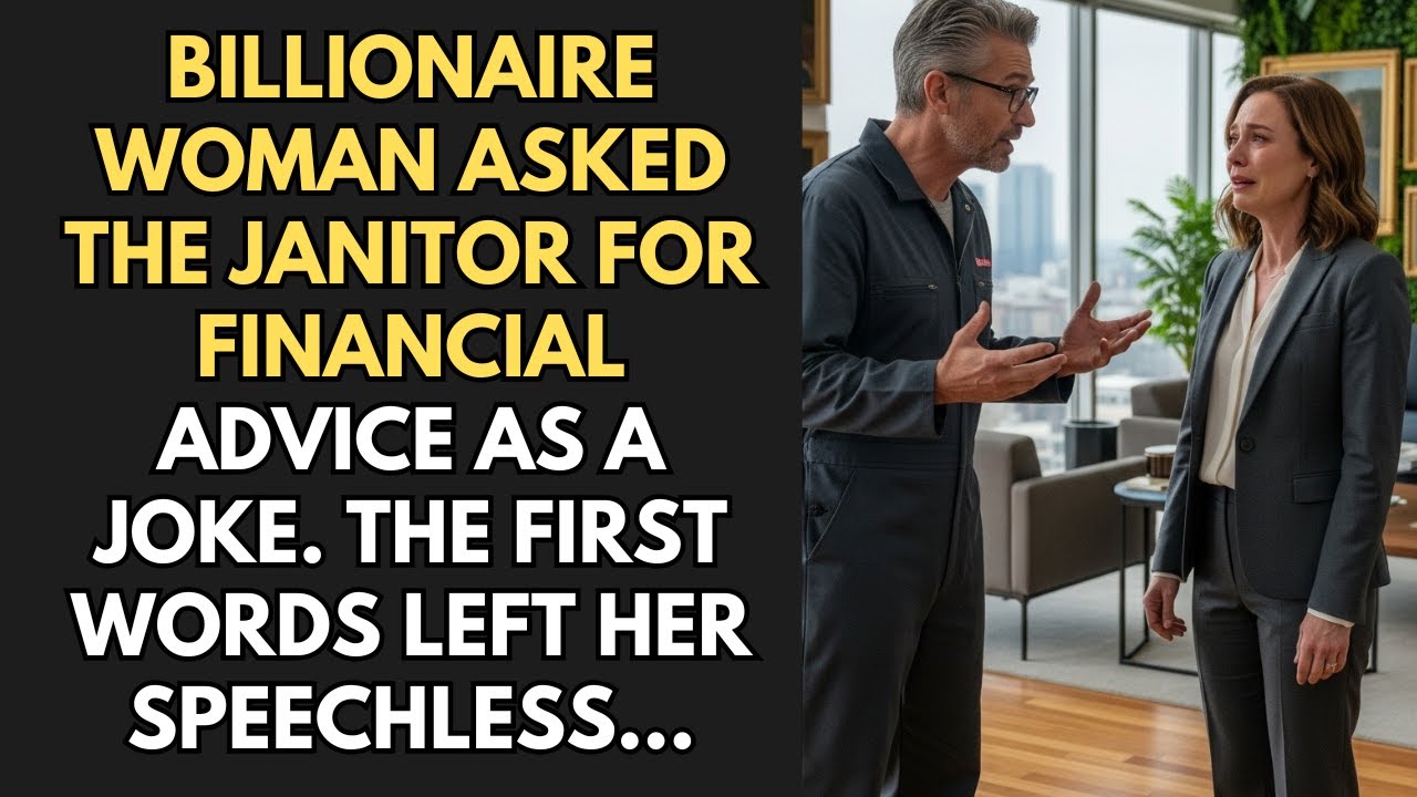 Billionaire Woman Asked The Janitor For Financial Advice As A Joke — The First Words Left Her...