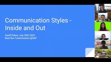 Communication Styles, Inside and Out - Level 2 Pathways Toastmasters speech by Geoff Peters