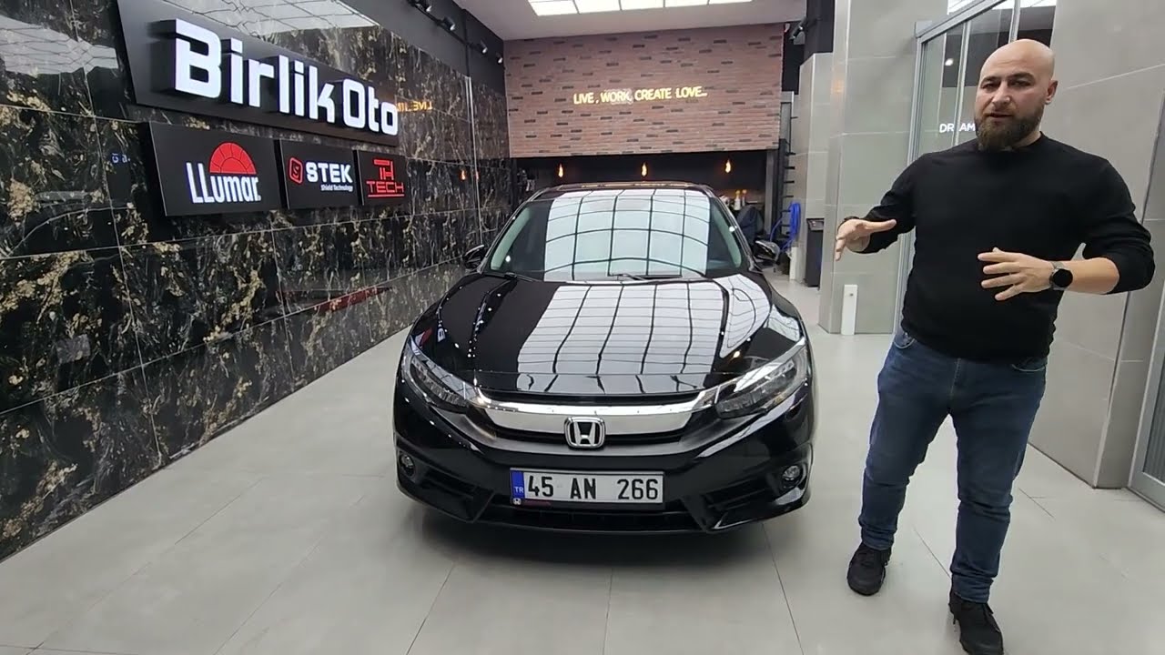 Honda Civic FC5 / LLumar Cam Filmi, Detaylı Temizlik, Boya Düzeltme, Seramik Kaplama, Plastik Onarım