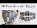 Face Mask DIY With Invisible Zipper/How to Sew Invisible Zipper to Face Mask