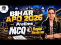 Bihar APO 2026 Prelims | MCQ Rapid Revision | Full Mock -05 | Important Questions Target for IQ