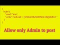 Firebase: enable only admin to post