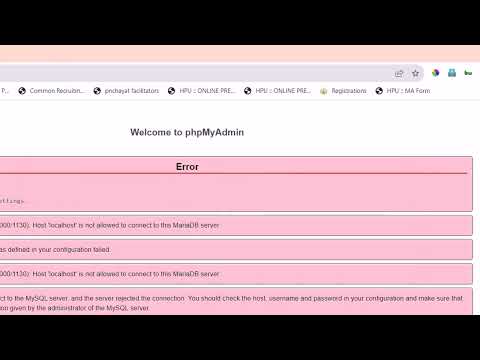 Xampp Error: localhost is not allowed to connect to this MariaDB Server | PHP MySQL | 100 % Solution