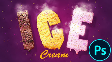 Speed Art | Realistic Ice Cream Text Effect
