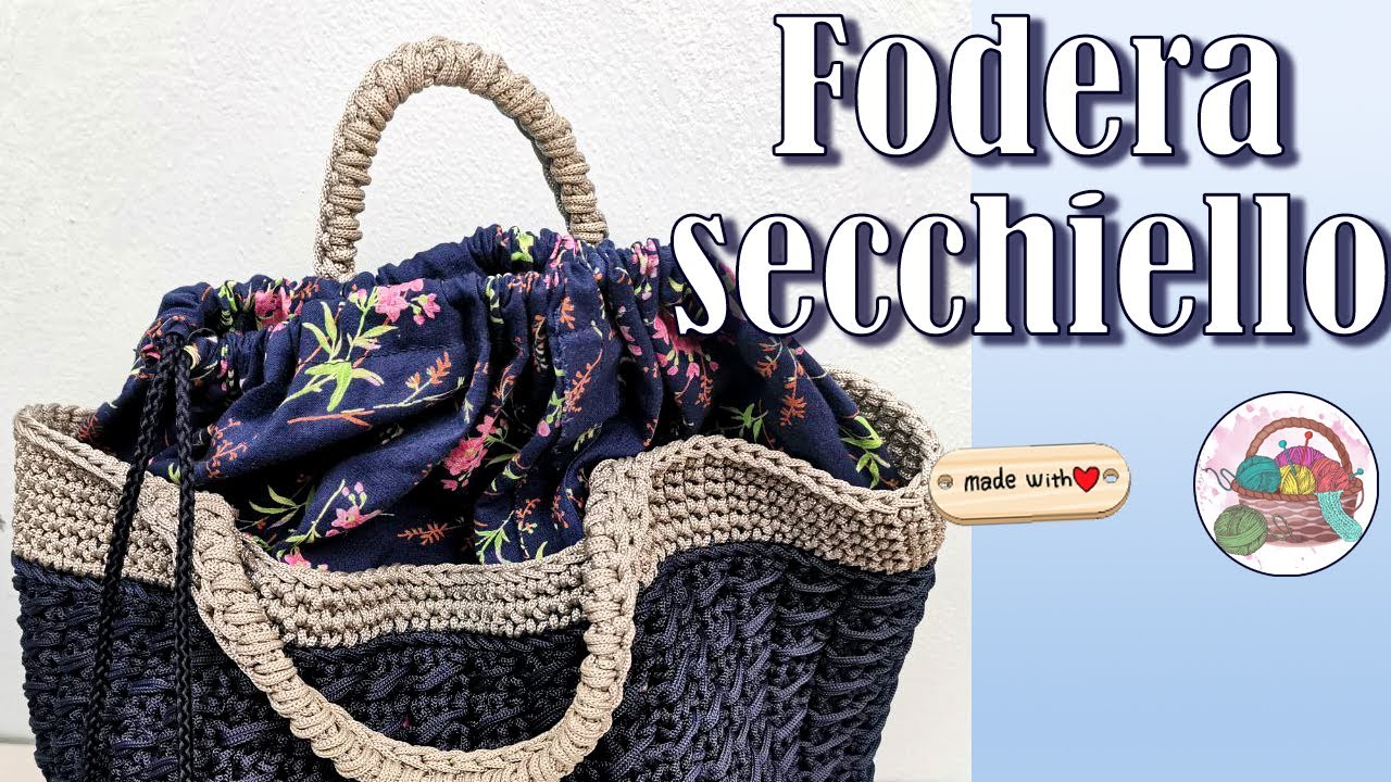 FODERA SECCHIELLO PER BORSA ALL'UNCINETTO