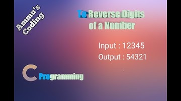To Reverse Digits of a Number in C | Tamil | While Loop