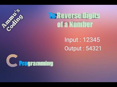 To Reverse Digits of a Number in C | Tamil | While Loop