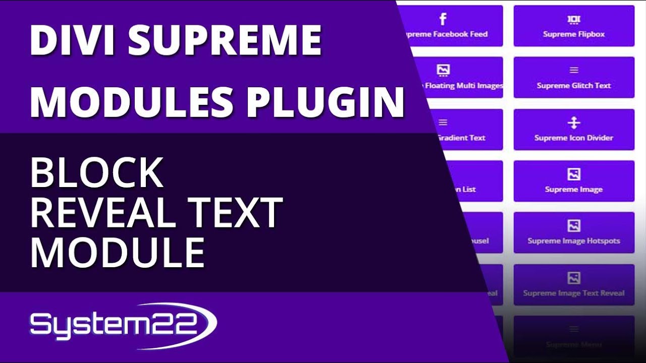Divi Theme Supreme Block Reveal Text Module 👈 - YouTube